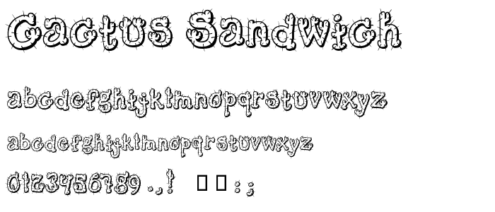 Cactus Sandwich font